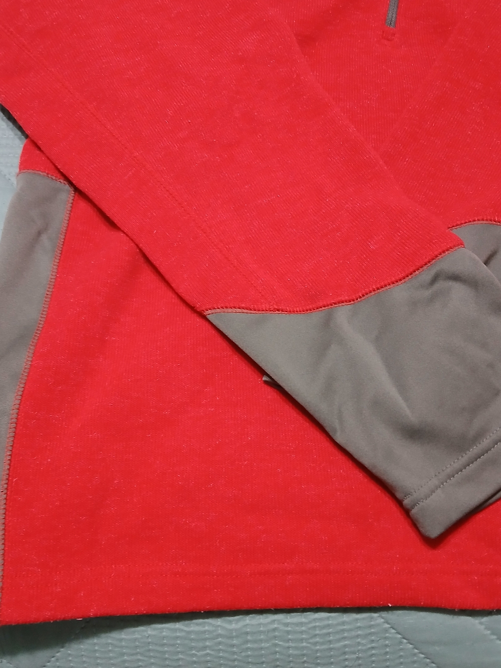 Columbia Men’s Red Gray 1/4 Zip Fleece Pullover Outdoors Sherpa Collar Large - Picture 2 of 8